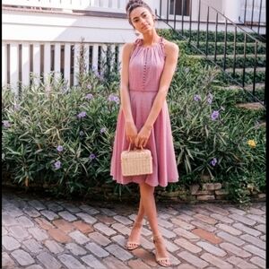 𝅺Gal Meets Glam Lenore Embroidered Chiffon Dress